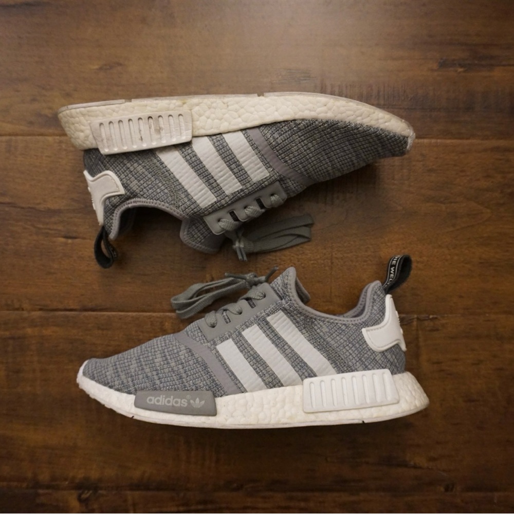 Adidas NMD R1 Glitch Camo Solid Grey White - BB2886 - Size 9